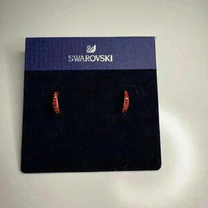 SWAROVSKI red and gold hoops!